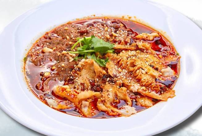 Sliced Beef and Ox Tongue in Chili Sauce 夫妻肺片